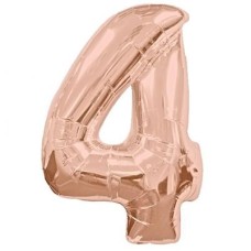 Number 4 Rose Gold Megaloon (86cm)